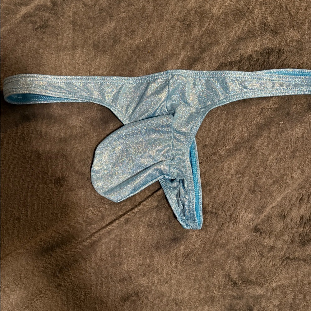 Shimmering Blue Thong